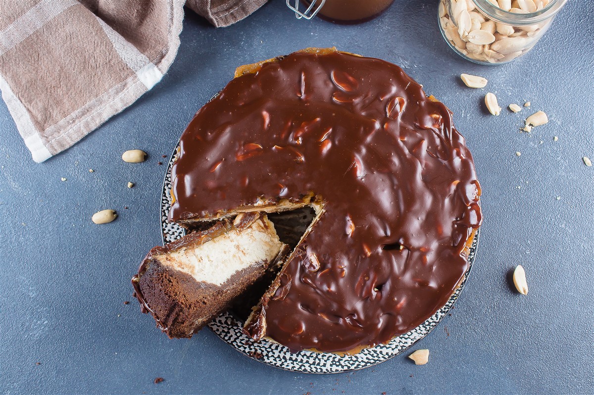 gâteau pour les amoureux du chocolat et des cacahuètes