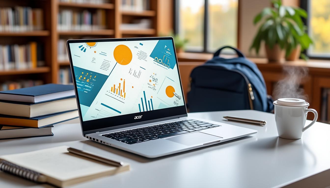 découvrez l'ordinateur portable acer 15 pouces, parfait pour les étudiants. léger, performant et idéal pour suivre vos cours avec efficacité.