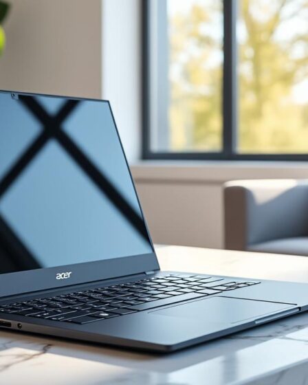 découvrez le design élégant et moderne du pc portable acer 15 pouces, alliant performance et style pour une expérience utilisateur exceptionnelle.