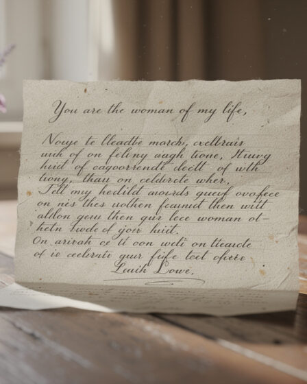 exprimez votre amour sincère avec cette lettre touchante dédiée à la femme de votre vie, pour célébrer votre histoire unique et précieuse.