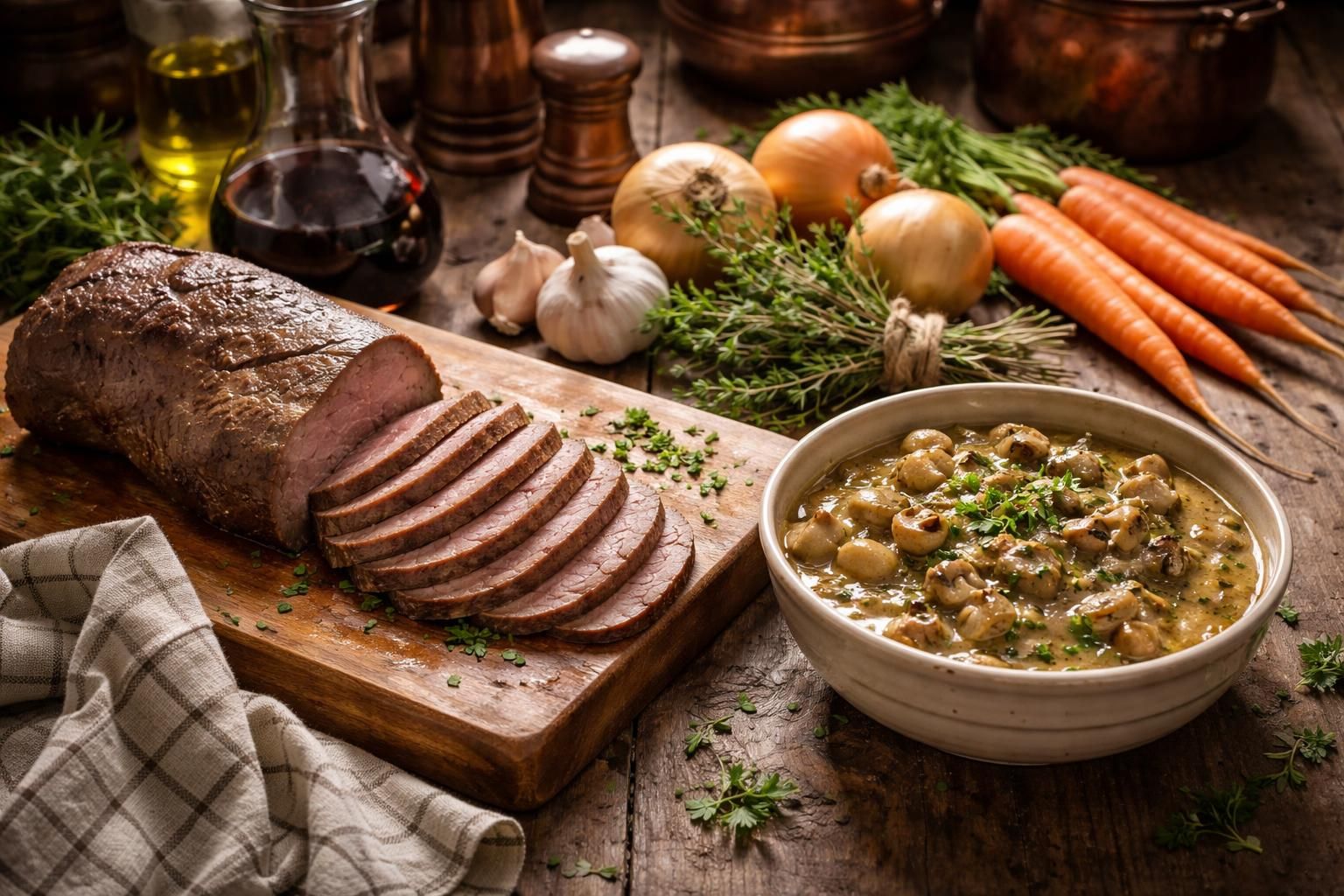 découvrez des astuces traditionnelles pour réussir parfaitement la langue de bœuf sauce chasseur, un plat savoureux et authentique à déguster en famille.