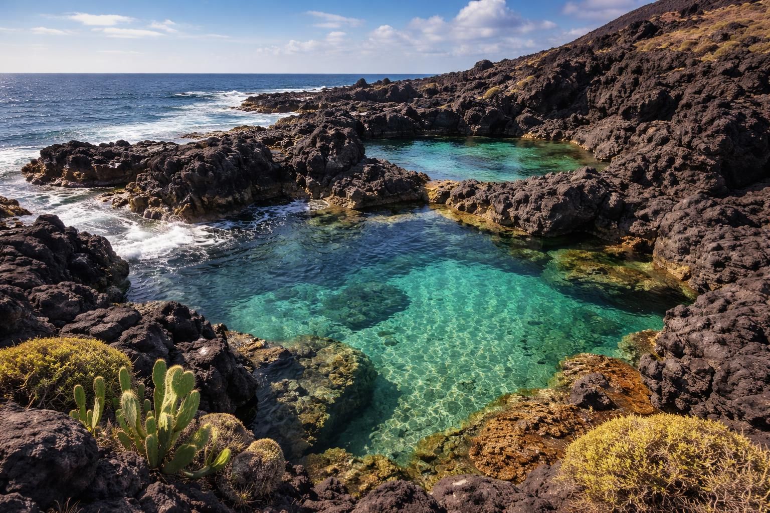 découvrez les magnifiques piscines naturelles des charcones à lanzarote, un lieu unique pour se baigner et profiter d'un paysage volcanique spectaculaire.