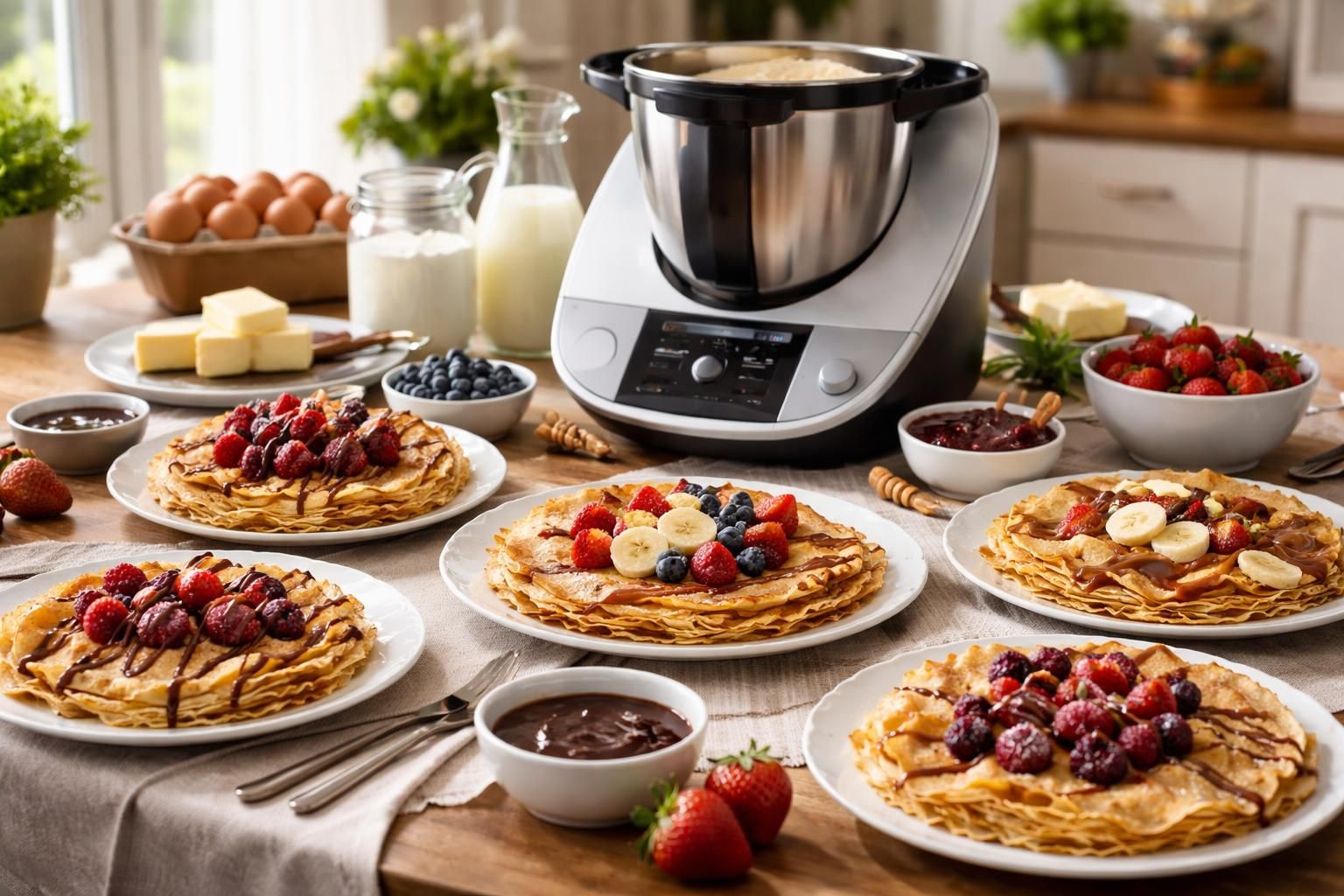 découvrez les meilleures recettes de crêpes au thermomix pour épater vos invités avec des préparations simples et délicieuses, parfaites pour toutes les occasions.