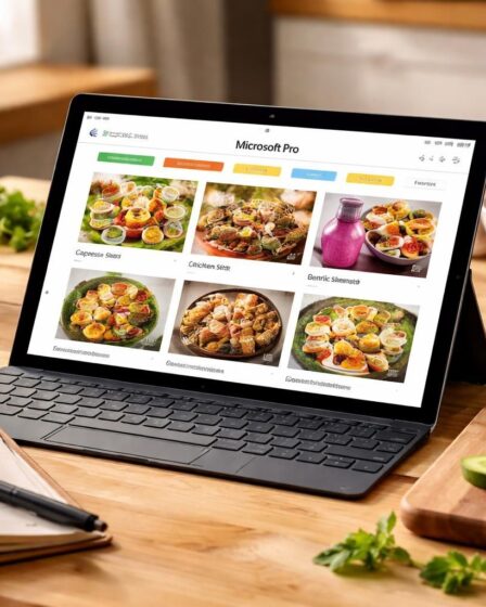 découvrez la microsoft surface pro, la tablette tactile polyvalente qui remplace votre classeur recettes en alliant performance et praticité dans une seule device élégante.